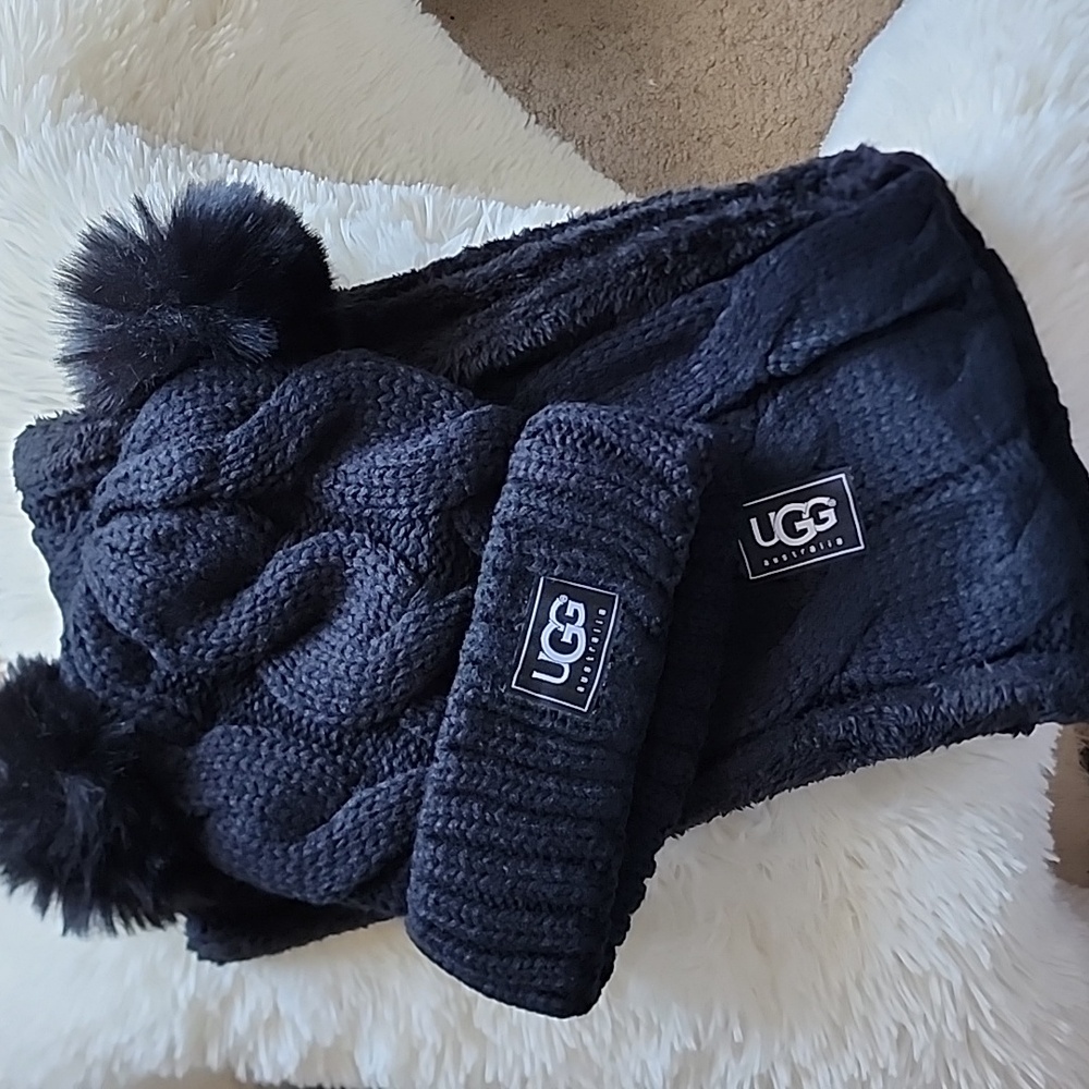 Cable Knit Hat and Infinity Scarf Set